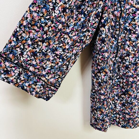 J. Jill Colorful Dixie Floral Billowy Lightweight Flowy Blouse Boho Size Large - Picture 4 of 9
